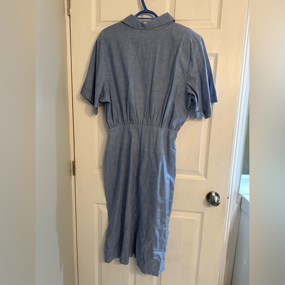 All that Jazz Blue Midi Dress with Button Detail ptp21 - Picture 8 of 8